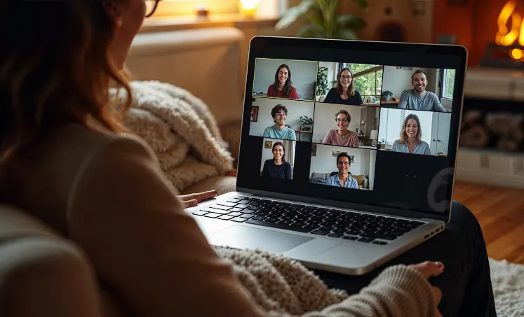 Video meeting illustration
